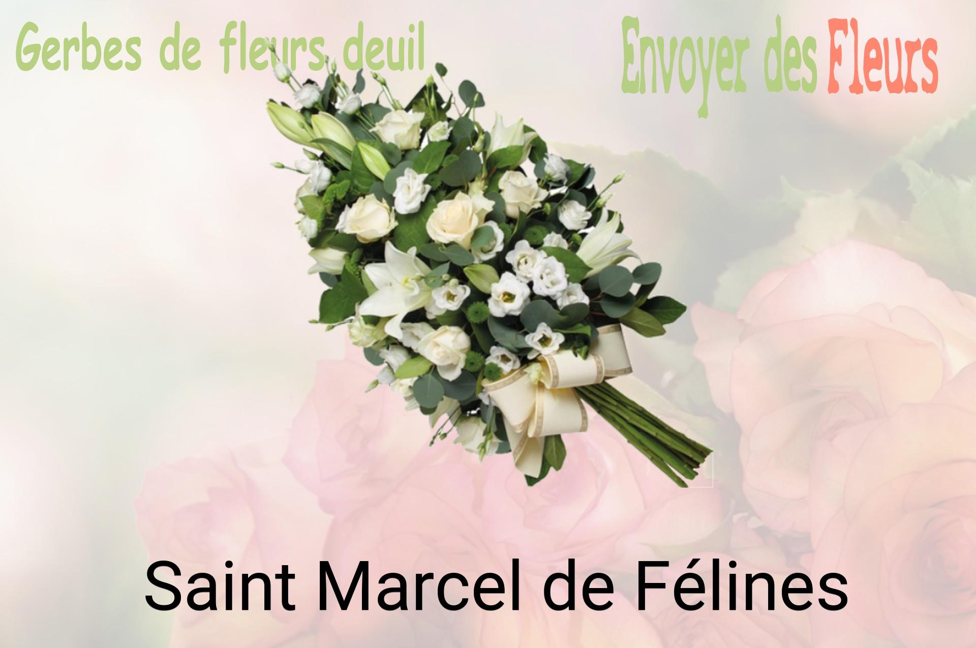 Gerbe de fleurs de deuil livrée à Saint-Marcel-de-Félines